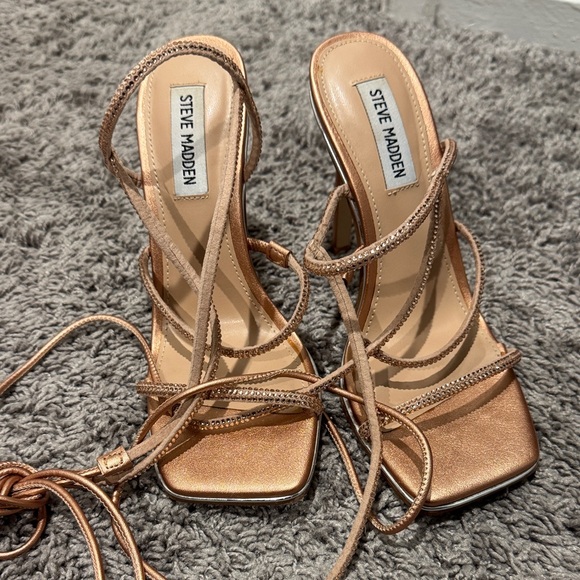 Steve Madden Women's Bronze Strappy Heels - Picture 4 of 4